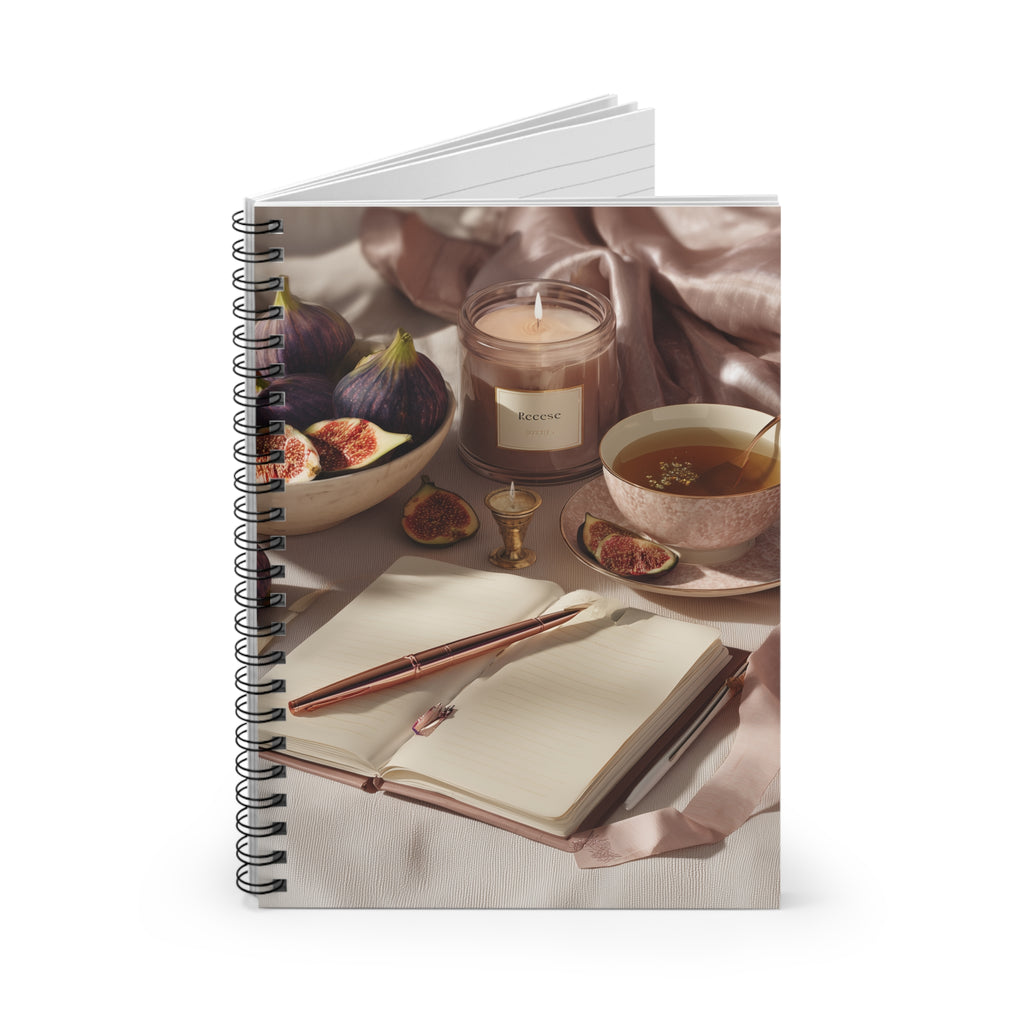 Cozy Fig & Candle Desk Scene Spiral Notebook