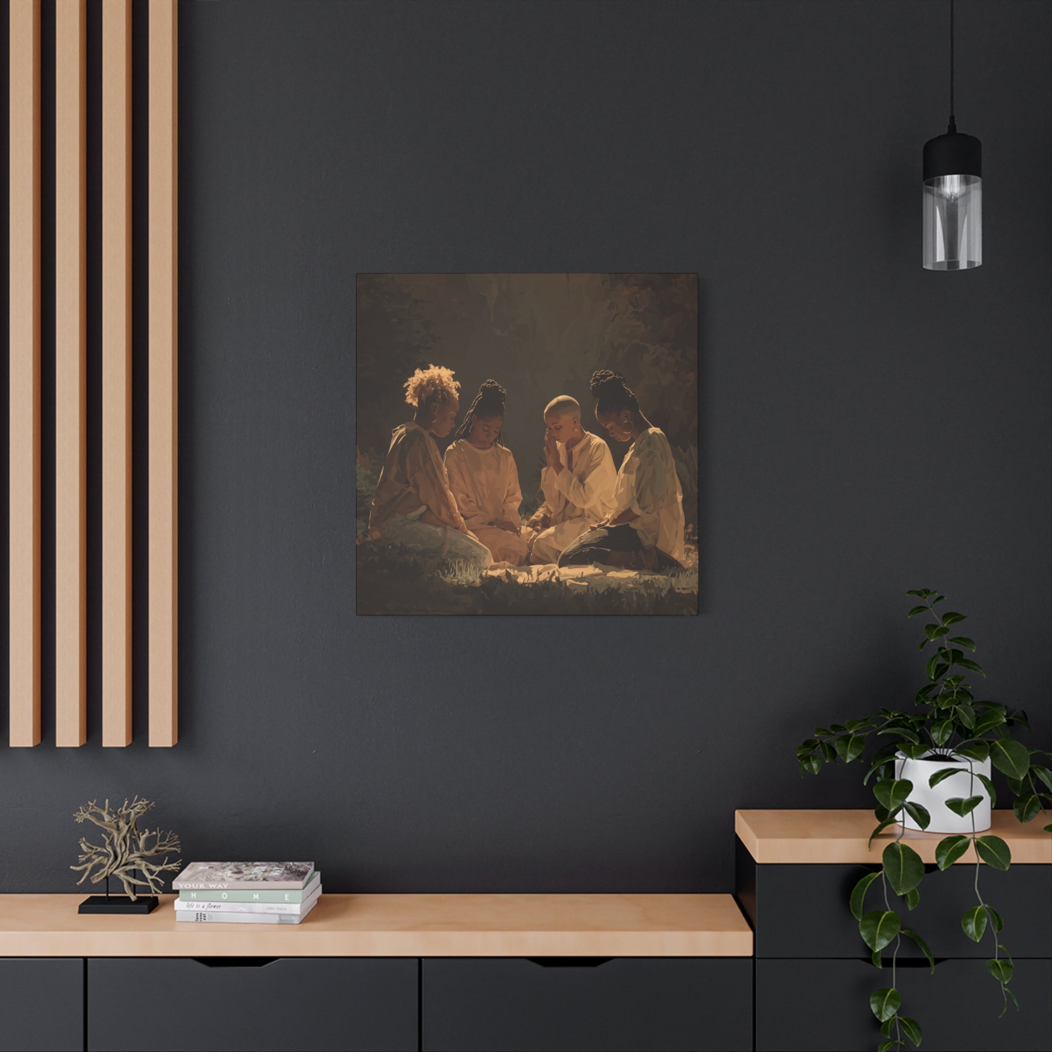 Women Praying Art Canvas | Matte Stretched Canvas 1.25"