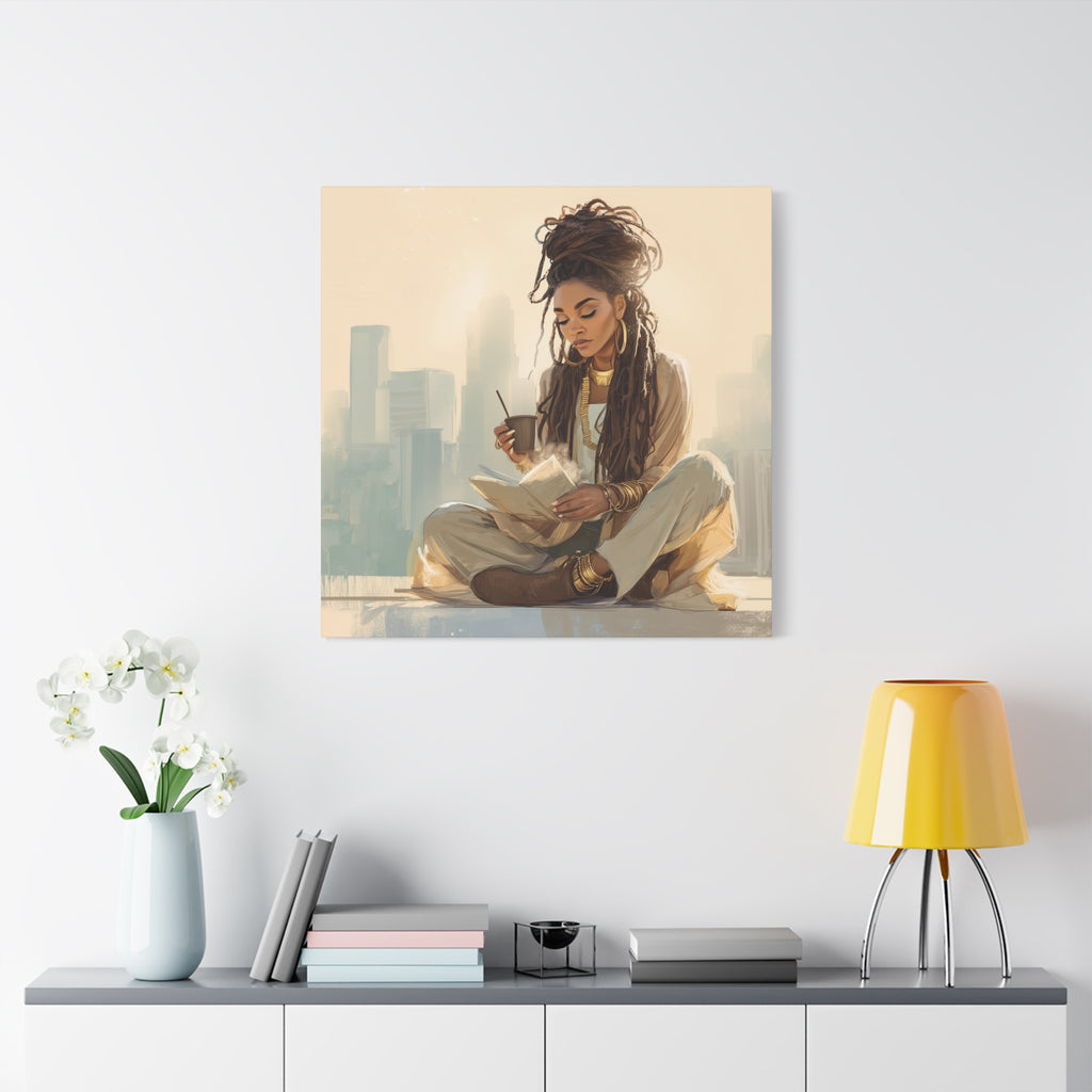 Canvas Print Soft Girl's Read