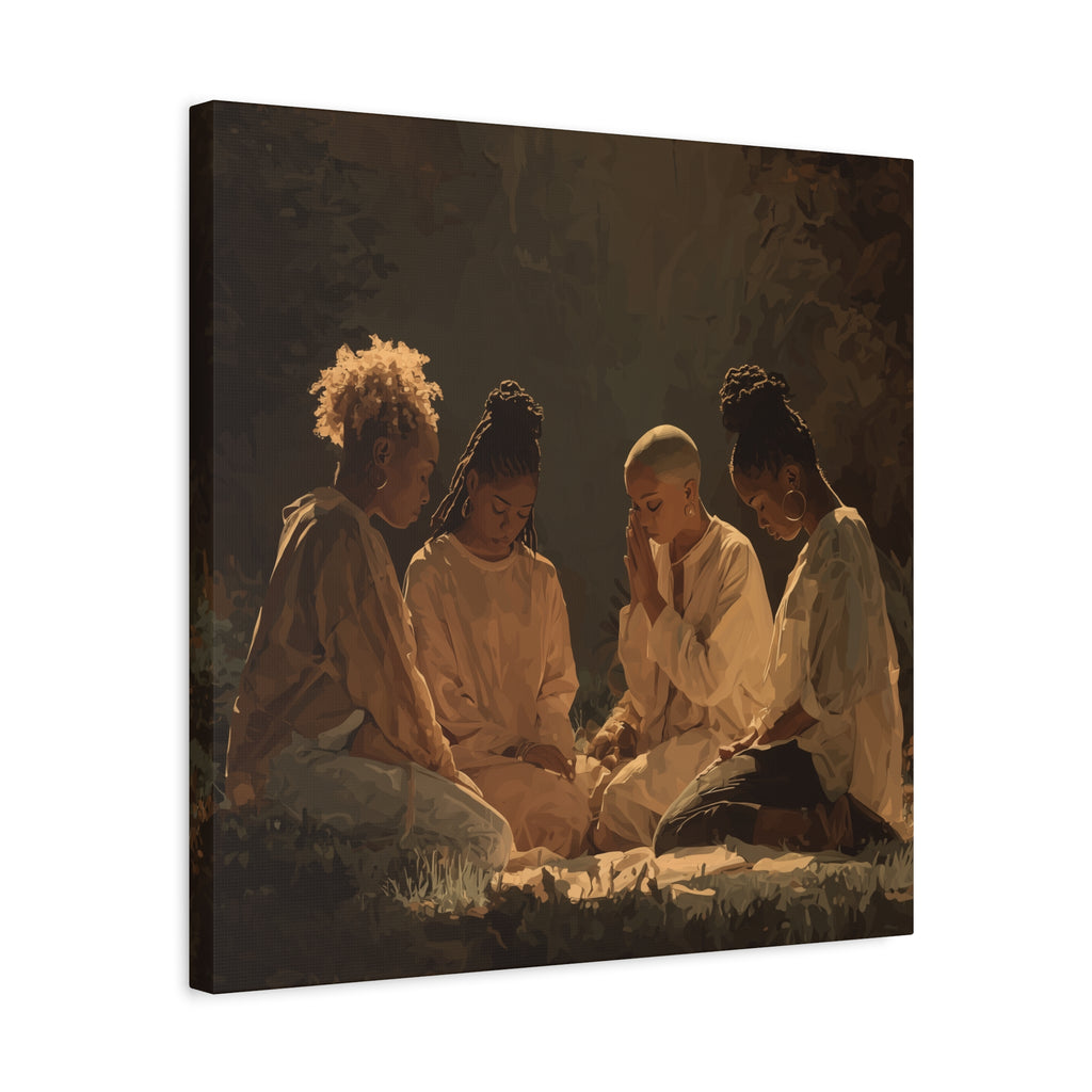 Women Praying Art Canvas | Matte Stretched Canvas 1.25"
