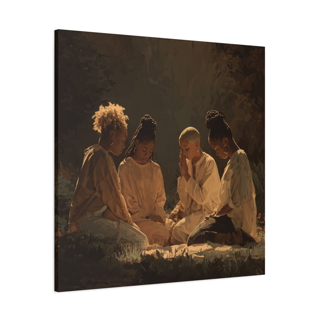 Women Praying Art Canvas | Matte Stretched Canvas 1.25"