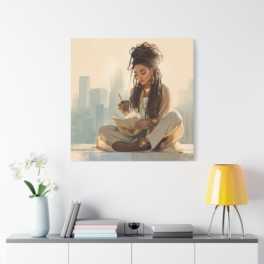 Canvas Print Soft Girl's Read