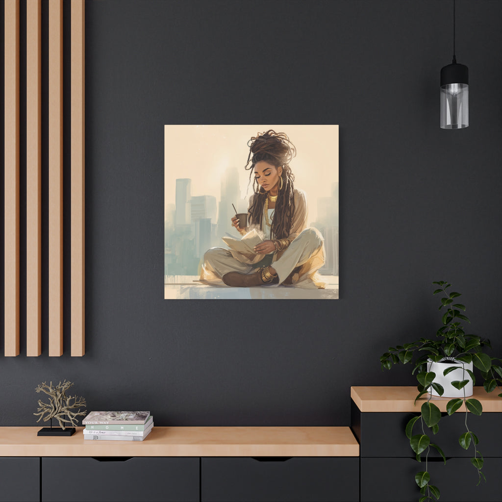 Canvas Print Soft Girl's Read