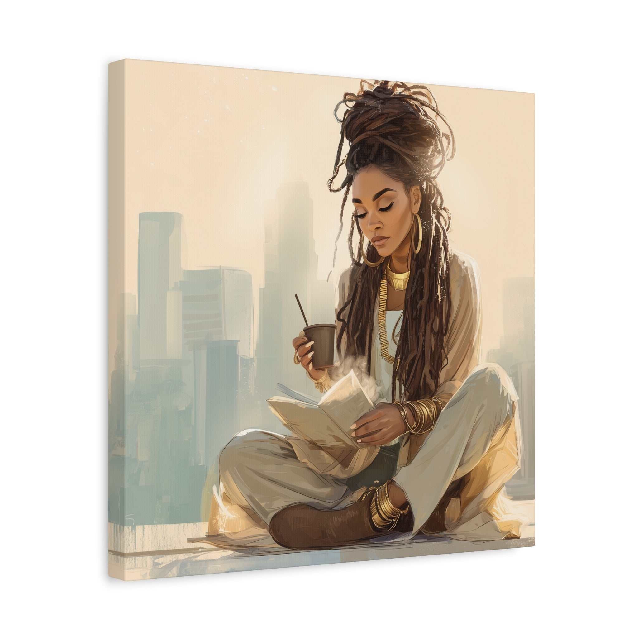 Canvas Print Soft Girl's Read