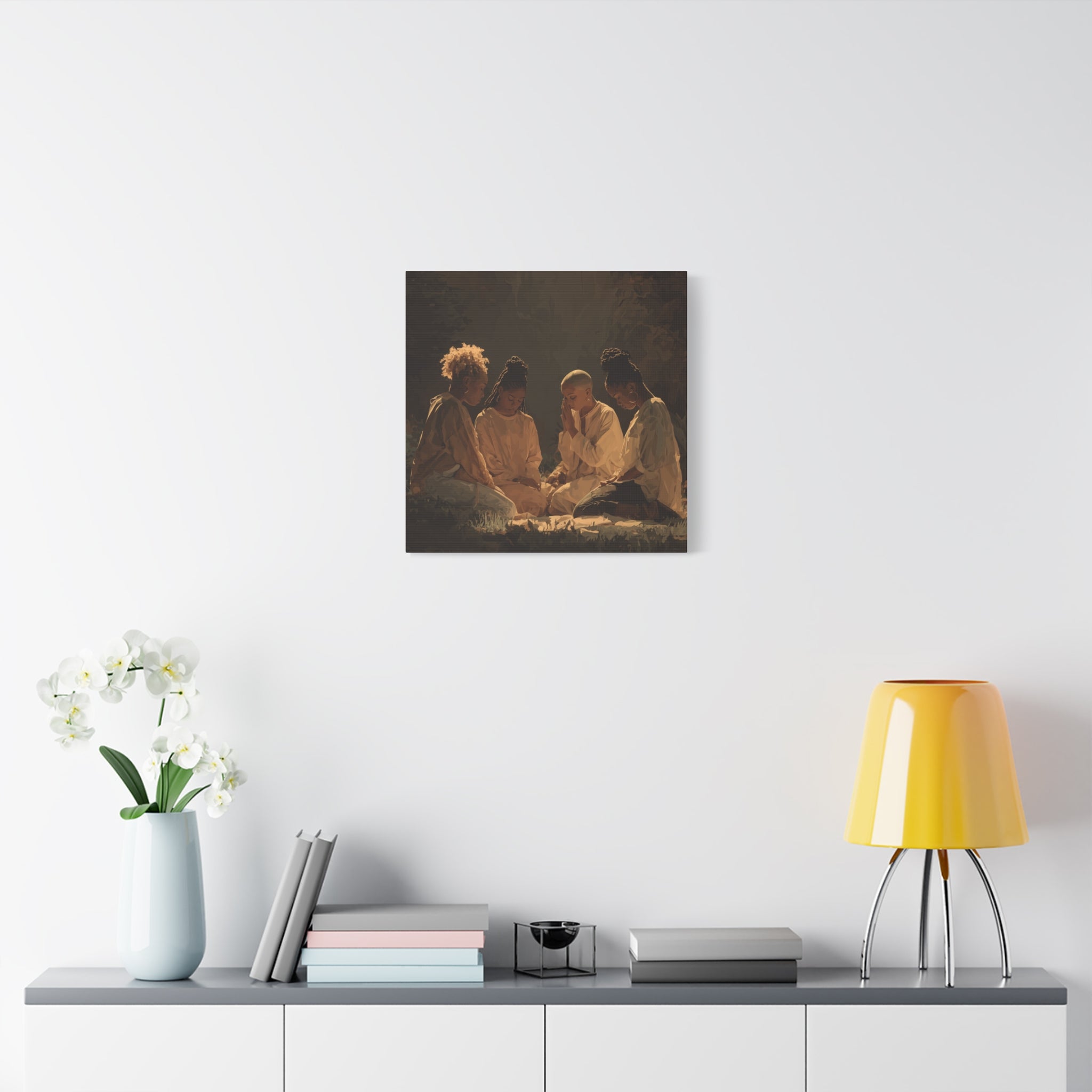 Women Praying Art Canvas | Matte Stretched Canvas 1.25"