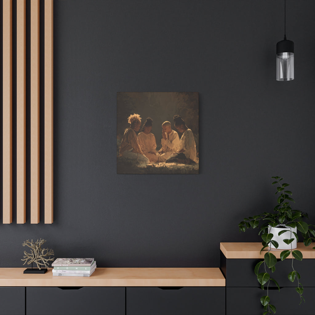 Women Praying Art Canvas | Matte Stretched Canvas 1.25"