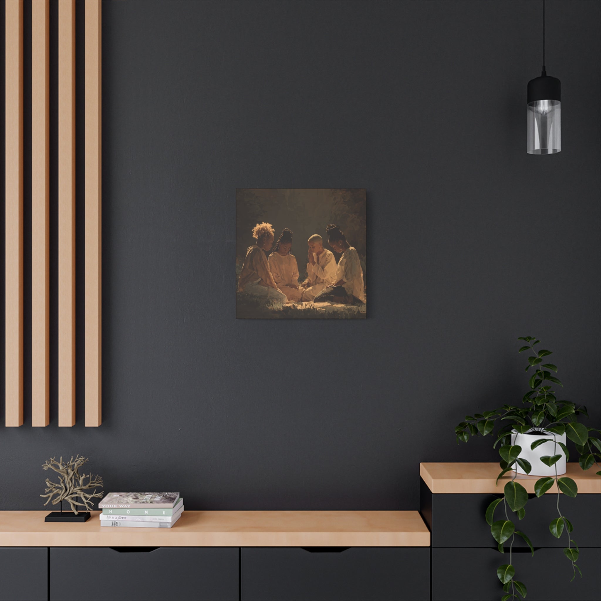 Women Praying Art Canvas | Matte Stretched Canvas 1.25"