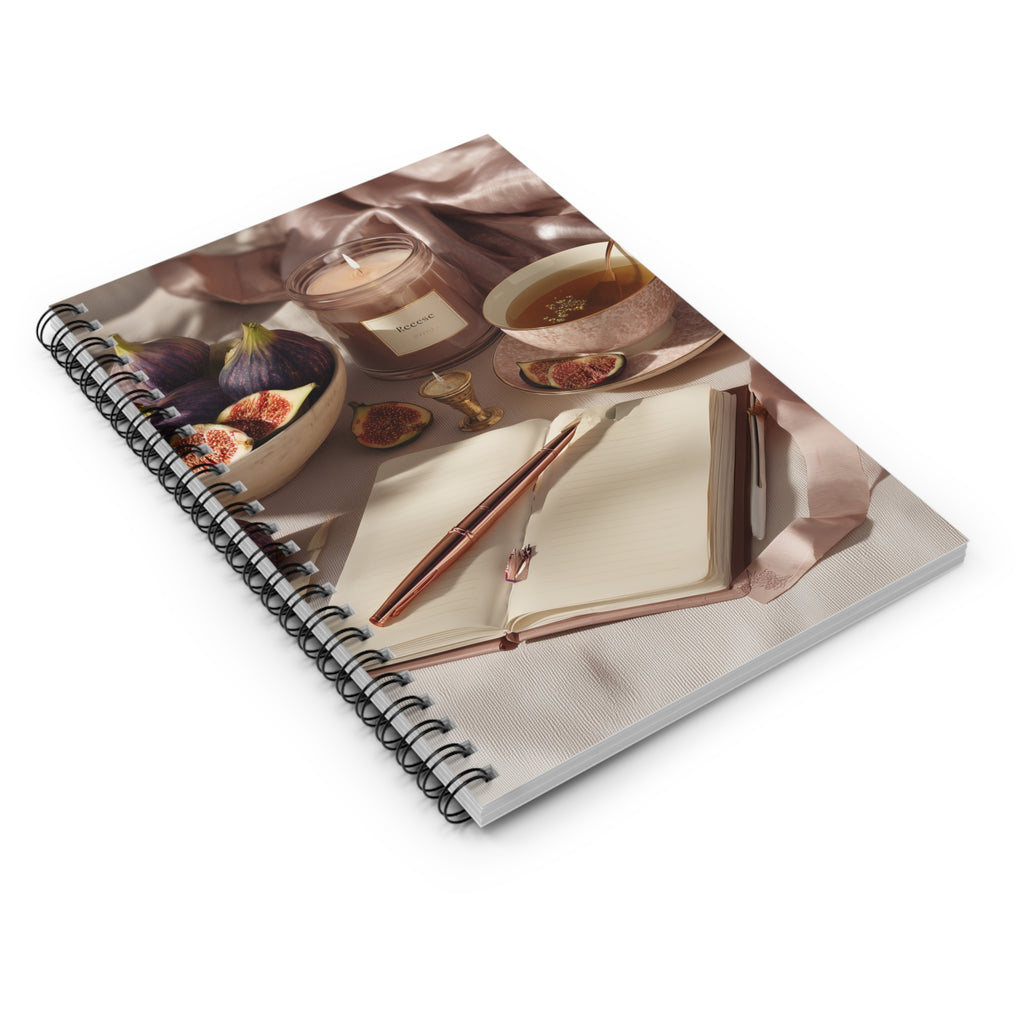 Cozy Fig & Candle Desk Scene Spiral Notebook