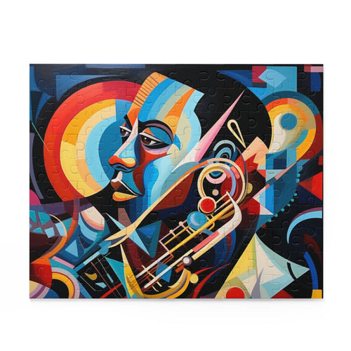 Abstract Jazz Cubism Puzzle – A Girl And Her Books Exclusive | Puzzle (120, 252, 500-Piece)
