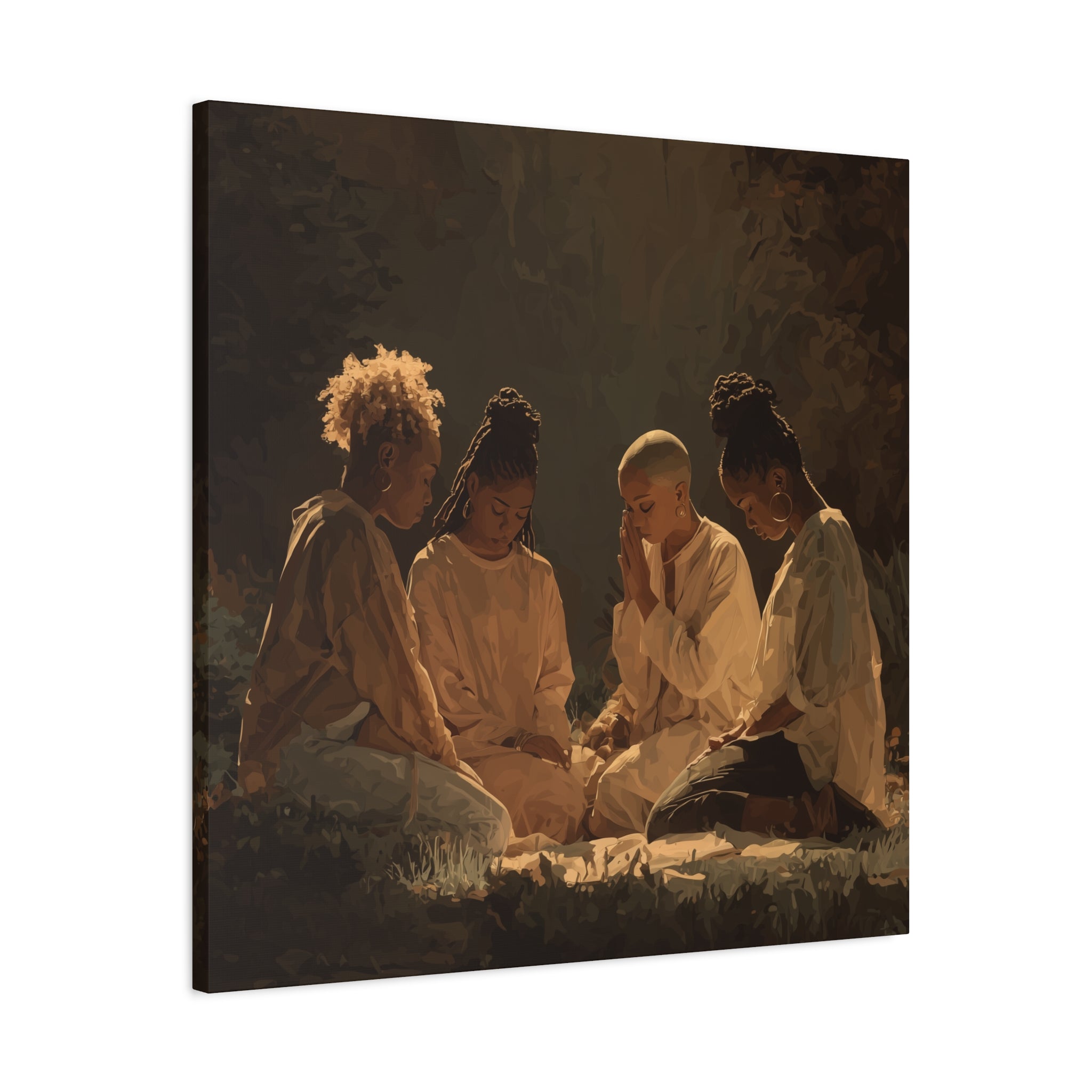 Women Praying Art Canvas | Matte Stretched Canvas 1.25"